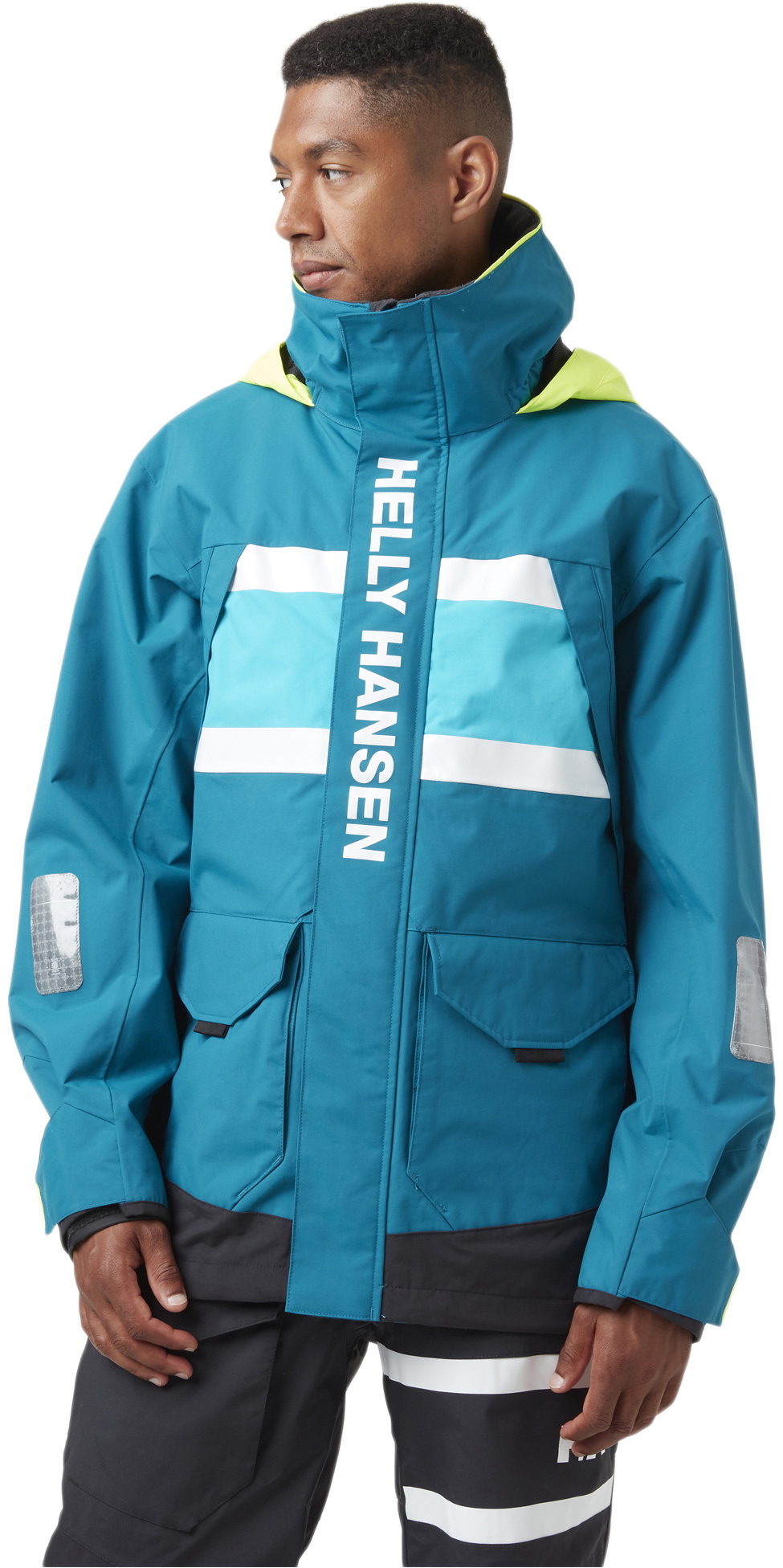 2021 Helly Hansen Mens Salt Coastal Jacket 30221 Teal Sailing Sailing Wetsuit Outlet